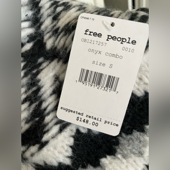 NWT ⚜️🖤⚜️ FREE PEOPLE Alpine pull over mock neck sweater size S wool and alpaca - Picture 14 of 17